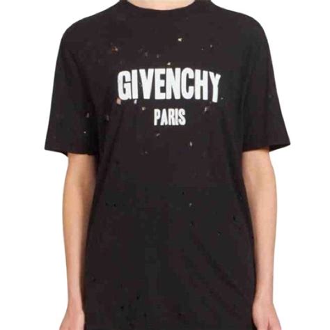 authentic womens givenchy tshirt|givenchy top with holes.